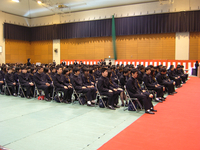 入学式直前、緊張してます