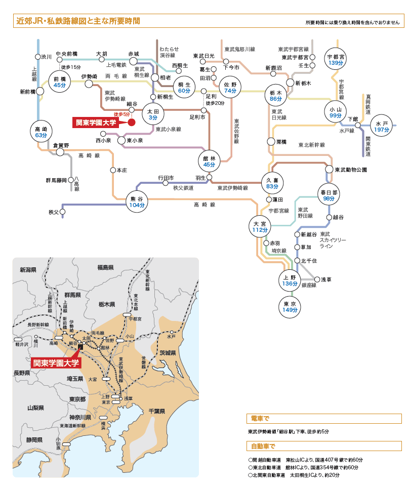 近郊JR・私鉄路線図